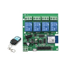 Tuya 4 Kanal Akıllı Anahtar Modülü Dc5-32v: Wifi+bt Uzak Kontrol, Zamanlama, Rf433 Kumanda, Alexa/google Home Desteği Koyu Yeşil Koyu Yeşil