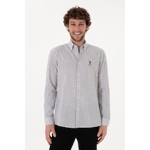 U.S. Polo Assn. Erkek Çizgili Gri Gömlek 50306310-VR024