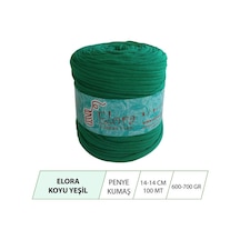 Elora Koyu Yeşil Penye Kumaş Örgü Ipi