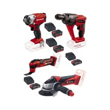 Einhell TE-HD 18 Matkap + TE-CI 18/1 Vidalama Varrito Raspalama + TE-AG18/115 Taşlama Makinesi + 2 x 2.5 + 2 x 4.0 Ah