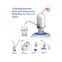 Yeni Nesil Dokunmatik Damacana Su Pompası Şarjlı 1200 Mah Renkli