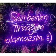 Sen Benim Tırnağım Olamazsın Kuaför Güzellik Merkezi Neon Tabela 60x42cm