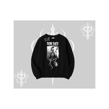 Tarzsokak Biskilet Sweatshirt Punk Rock Chaos Skeleton Riot Siyah