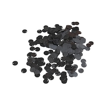 Siyah 10 Mm Yandan Delikli Plastik Pul Payet 30 Gr Tülbent, Oya, Havlu Malzemesi