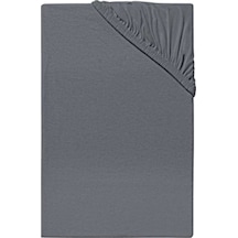 Penye Tek Kişilik Lastikli Çarşaf Koyu Gri 120x200