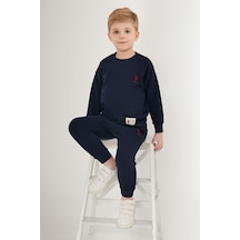 U.s. Polo Assn Shaded Dotted Lacivert Erkek Çocuk Eşofman Takımı