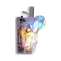 3 Paket 3 Metre Renkli Pilli Peri Led - Dekorasyon Işığı Çok Renkli