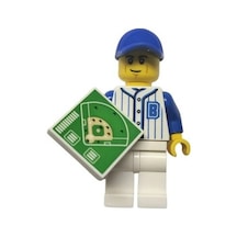 Orjinal Lego Minifigür Baseball Player