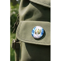 Guatemala Guatemala Abstract Ülke Bayraklı Buton Rozet - 44 MM 5 Adet Çok Renkli