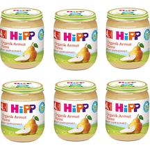 Hipp Organik Armut Püresi 4+ Ay Kavanoz Maması 6 x 125 G
