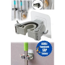 Fırça Ve Mop Askısı Sap Tutucu Mutfak Banyo Askı Mop Paspas Süpürge Askılığı Yapışkanlı Çok Amaçlı G Diğer
