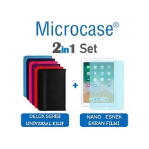 Apple Uyumlu iPad 9.7 2018 Delüx Serisi Universal Standlı Deri Kılıf + Nano Apple Uyumlu iPad 9.7 2018 Delüx Serisi Universal Standlı Deri Kılıf + Nano