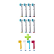 Oral-B Şarjlı Diş Fırçası Uyumlu 8 Adet Yedek Başlık 4 Adet Kapak