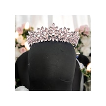 Kristal Taşlı Zarif Gelin,kına,nişan,söz,after,bride,party Taç Pembe - 707821550 Pembe