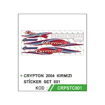 Yamaha Crypton 2004 Kırmızı Sticker Seti