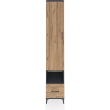 Hyperion Dolap 4 Raflı Tek Çekmeceli Tek Askılı 44x44x243 Ant... Antrasit