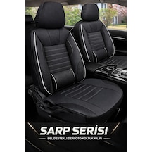 Nissan Juke 2010 Ve Sonrası Aracınıza Uyumlu Siyah Beyaz Sarp Serisi Deri Lakost Koltuk Kılıfı