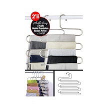 2 Adet Pratik Dolap Içi 5 Kat Katlı Pantolon Eşarp Şal Askısı 2'li 5 Katlı Pantolon Eşarp Askısı Diğer