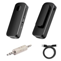 M18 2in1 Bluetooth 5.4 Mikrofonlu Yaka Klipsli Ses Adaptörü Alıcı-verici Transmitter-receiver Tv Pc Araç 3.5mm Aux