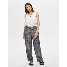 Faik Sönmez Kendinden Jakarlı Kargo Cep Detaylı Wide Leg Fit Viskon Pantolon S25pnt026 Us25pnt02613 Antrasit