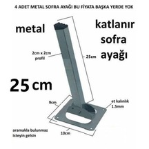 Arıcıoğlu_Ticaret 4 Adet Katlanır Metal 25 Cm Sofra Ayağı Masa Ayağı Yer Sofrası...