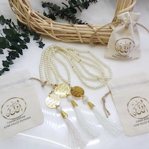 İncili Tesbih Ve Baskılı Kese Kombin Mevlüt Hediyelik 30 Adet