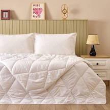 Soft Çift Kişilik İnce Microfiber Yorgan - Beyaz - 195x215 Cm Çok Renkli
