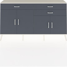 Arges Konsol 2 Raflı 3 Çekmeceli 4 Kapaklı 176x30x99 Aytaşı-antrasit Antrasıt/antrasıt - Aytası