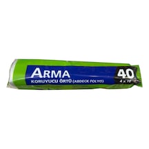 Arma Naylon Tadilat Boya Koruyucu Örtü Poşet Folyo - 4x10 Metre - 40 M2 - 1 Paket