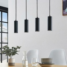 Rsylight Masa Üstü 4 Lü Led Avize Siyah Led Spot Bar Ve Tezgah Üstü Led Avize Panasonıc Günışığı Ampullü Siyah