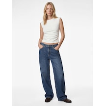 Koton Krep Scuba Kumaş Slim Fit Bisiklet Yaka Kolsuz Drape Detaylı Bluz Beyaz 6sak10005ek Beyaz