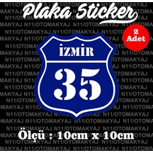 35 İzmir İl Şehir Plaka Sticker Futbol Spor Kulüb