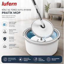 Özel Tasarım Kirli Ve Temiz Suyu Ayıran Pratik Mop Mikrofiber Etkili Leke Çıkarma Saç Toz Kir