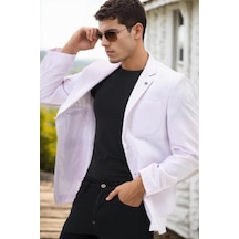 C9059 Dewberry Erkek Ceket-açık Beyaz