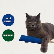 Yastık Kedi Oyuncağı- Doğa Dostu, Kedi Naneli, Hışırtılı Açık Bej