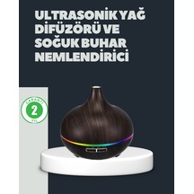 Hubrendy Tekno 550ml Ultrasonik Hava Nemlendirici Ve Aromaterapi Difüzörü