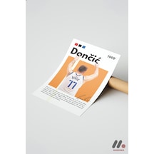 Doncic Basketbol Posteri, Çerçevesiz Yüksek Kalite Duvar Afişi - Spor Severlere Hediye