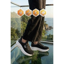 Walkway Siyah Beyaz Fileli Hafif Esnek Hafızalı Taban Unisex Spor Ayakkabı Flexnova G Siyah - Beyaz