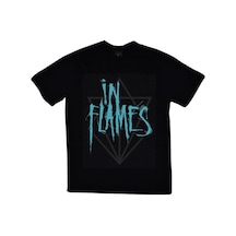 In Flames Baskılı T-Shirt