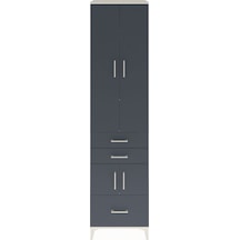 Hyperion Dolap 5 Raflı 3 Çekmeceli 4 Kapaklı 60x44x243 Aytaşı-antrasit Aytası