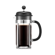 Ayrex Caffettıera Kahve Demleme Aparatı, French Press Sistemi, Sabit Paslanmaz Çelik Filtre, Siyah, 1 Litre Diğer