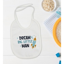 BK Kids Dream Big Little Man Tasarımlı Bebek Mama Önlüğü - Model
