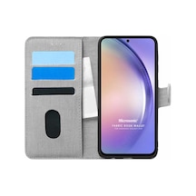 Microsonic Samsung Galaxy Uyumlu A54 Kılıf Fabric Book Wallet