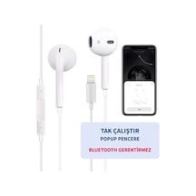 İphone Kablolu Kulaklık 7/8/8plus/x/xr/xs/xsmax/11/12/13/14 Pro Max Uyumlu Beyaz - 756590322 Diğer