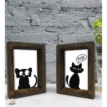 Bk Gift Dekoratif 2'Li Doğal Masif Ahşap Çerçeve 15X20Cm-1