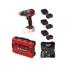 Einhell TP-CD 18/50 Li-I BL Solo Akülü Vidalama + 3 x 4 AH Akü Ve 103 Parça Uç Seti Çanta Dahil