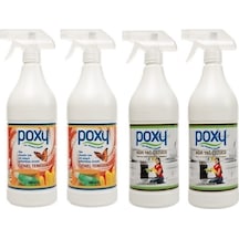 Poxy Genel Temizlik 2 x 1 L + Ağır Yağ Çözücü 2 x 1 L