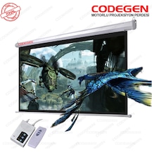 Codegen Ex-30 300x225 Cm Motorlu Elektrikli Uzaktan Kumandalı Projeksiyon Perdesi - Cdgex30