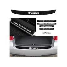 Volvo S60 İçin Uyumlu Aksesuar Oto Bağaj Ve Kapı Eşiği Sticker Set Karbon