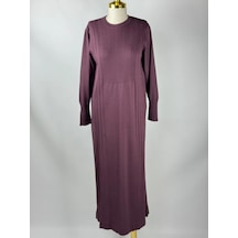 Nuss Ns-26k509-b Bordo Renk Triko Elbise Çok Renkli
